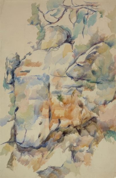 صخور بالقرب من الكهوف فوق Château-Noir بواسطة بول سيزان